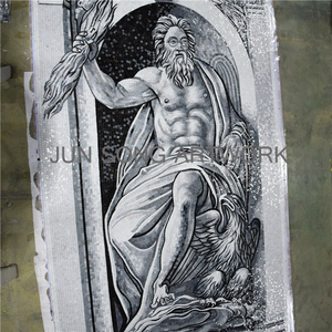 Mosaico de Vidrio JS MHP-MY07 con Retrato del Dios Griego <span class=keywords><strong>Zeus</strong></span>, Arte Mural Hecho a Mano para Hoteles, Imagen de Mosaico de Vidrio - Product Image 1