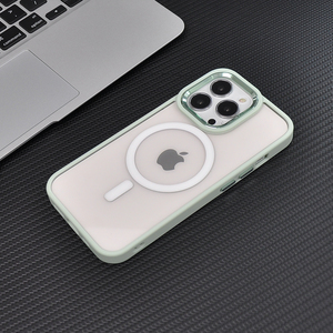 Étui de téléphone magnétique transparent en PC rigide mat et TPU souple avec protection d'appareil photo en métal pour <span class=keywords><strong>iPhone</strong></span> <span class=keywords><strong>13</strong></span> 14 15 16 Pro - Product Image 3