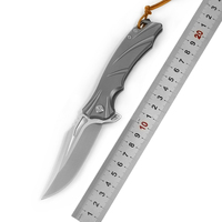 Couteau de poche pliable, lame en acier D2, manche en alliage de titane, clip ceinture, tactique, EDC, survie, camping en plein air, OEM personnalisable