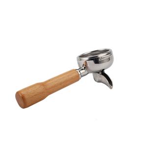 Dual Spout Espresso Portafilter with Rosewood Grip & 304 Stainless Steel Basket - Product Image 2