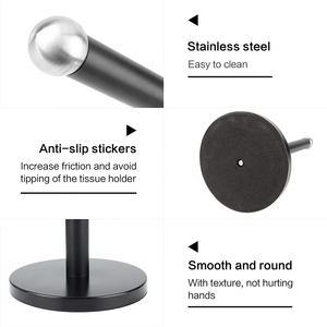 Nuovo <span class=keywords><strong>Design</strong></span> rotolo di <span class=keywords><strong>asciugamani</strong></span> da cucina nero divertente supporto di carta in piedi con materiale metallico per un uso di lunga durata - Product Image 2