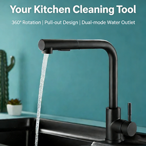 Robinet de <span class=keywords><strong>cuisine</strong></span> à poignée unique FSH OEM SUS 304, robinet de lavabo extractible, robinet chaud et froid, cartouche céramique à trou unique, mélangeur pour <span class=keywords><strong>cuisine</strong></span> - Product Image 2