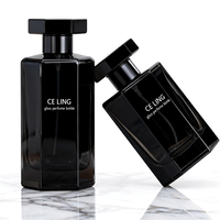 Flacon de parfum cylindrique hexagonal de luxe 50 ml 100 ml en verre avec couvercle, vaporisateur et emballage cadeau personnalisé haut de gamme