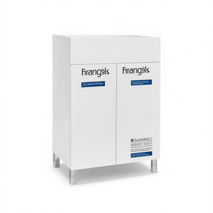 Meuble sous évier 57,5 x 48,1 cm, rangement de cuisine avec portes doubles et pieds en métal - Product Image 3