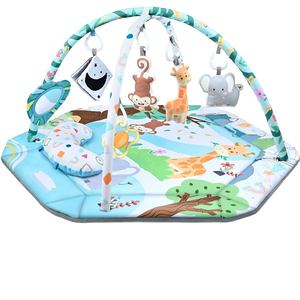 Alfombrilla de juego para gimnasio de bebé para niño pequeño 8 en 1, alfombrilla para el tiempo de la barriga y piscina de bolas, alfombrilla lavable para actividades de gateo de bebé para desarrollo motor - Product Image 1