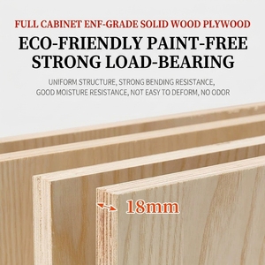 Armadio Moderno in Legno Massello con Altezza Regolabile e Ampio Spazio di Stoccaggio, Design Ecologico per Arredamento Casa e Hotel - Product Image 3