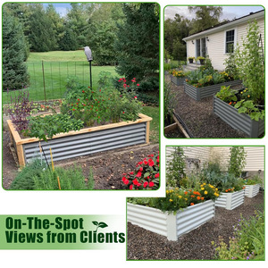 Nouveaux produits : bac de jardin robuste en métal galvanisé <span class=keywords><strong>pour</strong></span> légumes et fleurs - Product Image 3