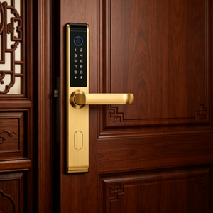 Serrure Intelligente Haut de Gamme à Télécommande HR, en Aluminium à Pont Thermique, Connexion Wi-Fi, Application Tuya, Clé Carte <span class=keywords><strong>pour</strong></span> la Sécurité Domestique - Product Image 3