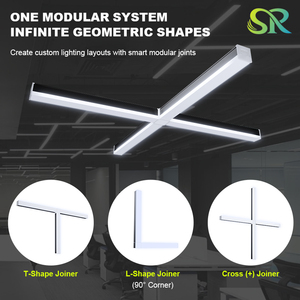 Luminaire linéaire LED moderne connectable SR <span class=keywords><strong>G4</strong></span>, lampe suspendue modulaire en aluminium pour centre commercial, connecteur <span class=keywords><strong>cube</strong></span>, formes géométriques créatives - Product Image 4