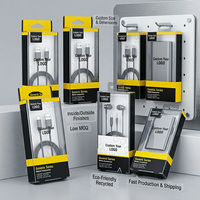 Boîte en plastique transparente pliable personnalisée, support de téléphone, emballage, conteneur de stockage transparent rigide en blister