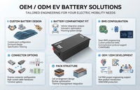 Paket Baterai Lithium LiFePO4 Kapasitas Tinggi 60V 200Ah untuk Kendaraan Listrik, Golf Cart, Kendaraan Utilitas, OEM, ODM