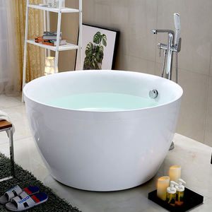 Bañera Acrílica Individual Profunda Pequeña Moderna para Baño, Bañera Independiente Pequeña - Product Image 4