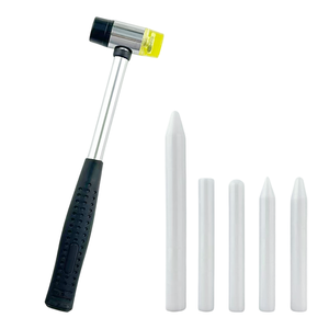 Martillo <span class=keywords><strong>de</strong></span> goma <span class=keywords><strong>de</strong></span> aluminio + Herramienta <span class=keywords><strong>manual</strong></span> universal <span class=keywords><strong>de</strong></span> reparación <span class=keywords><strong>de</strong></span> abolladuras para coches con punta blanca - Product Image 1