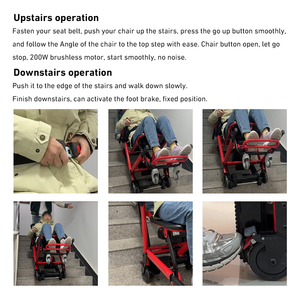 Kursi pendaki tangga elektrik ringan, perlengkapan terapi rehabilitasi orang tua & cacat - Product Image 4