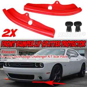2Pcs <b>Car</b> Front Bumper Lip Splitter Protector Spoiler <b>Diffuser</b> <b>for</b> Dodge Challenger R/T Scat Pack 2015 2016 2017 2018 2019 2020 - Product Image 1
