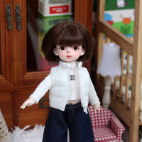 Joyfull Vêtements pour poupées BJD 6 points, échelle 1:12, 30 cm, Gilet d'hiver en duvet, Tissu de confection de costumes et robes décontractés et personnalisés, pour les plus de 14 ans