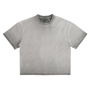 <span class=keywords><strong>T</strong></span>-<span class=keywords><strong>shirt</strong></span> Homme Personnalisé Épais Délavé Effet Usé Style Grunge Streetwear Oversize Uni Punk Rock Vente en Gros - Product Image 4