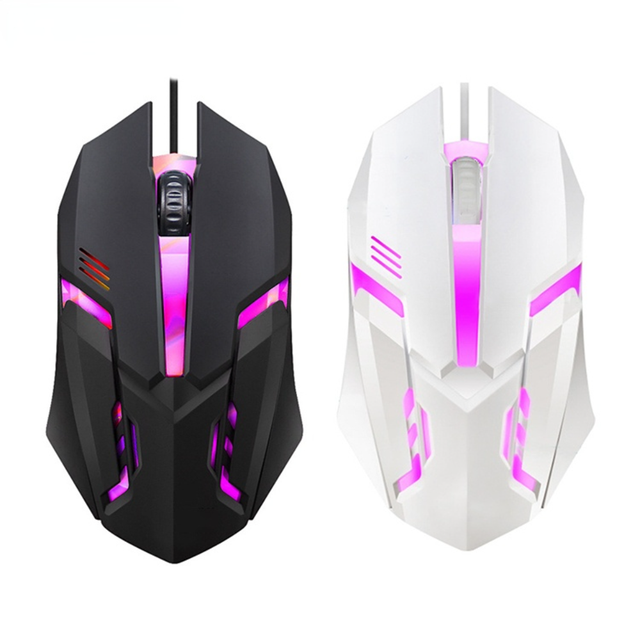 High Performance Wired Gaming Mouse 1000 DPI Optical Sensor RGB Classic Black S1 Merry Computer Gaming Mouse