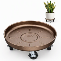 Chariot de déménagement sur mesure en acier au carbone pour plantes, avec roues verrouillables rotatives à 360°, plateau à roulettes pour pot de fleurs