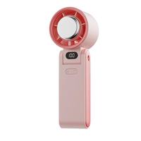 Ventilateur portable pliable à affichage numérique, rechargeable, haute vitesse, avec logo personnalisé pour le bureau