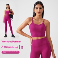 Ensemble de yoga personnalisé pour femme, deux pièces, taille haute, respirant, effet galbe fessier
