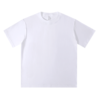T-shirt décontracté unisexe à manches courtes et col rond, coupe ample, en coton peigné 230 g, personnalisable avec logo, idéal pour l'été
