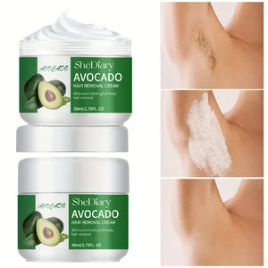Crema de Aguacate Natural a Base de Hierbas para Hombres y Mujeres, Depilación Permanente Sin Dolor para Axilas, Cuerpo y <span class=keywords><strong>Vello</strong></span> Púbico, Marca Privada - Product Image 6