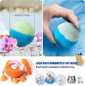 Bombas de Baño Aromáticas de Dos Colores para Comercio Exterior con Blíster y Caja de Regalo al por Mayor - Product Image 4