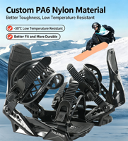 Nouvelles fixations de ski alpin professionnelles pour hommes – Crochets de sangle écologiques et durables en fibre de verre/nylon pour bottes alpines DIN – Personnalisables