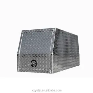 Wholesale 5mm Heavy Duty Lockable Diamond Tread Aluminum Materials Backpack Custom Truck Tool Box with Three Drawers