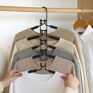 Multifunctional Multi Layer <b>Pants</b> <b>Hanger</b> Household Clothes Storage Wardrobe Organizer Hook For <b>Pants</b> And Sweaters - Product Image 4