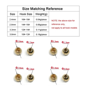 Perles en laiton pour la pêche à la mouche en gros, tête de nymphes, streamers, insectes, matériel de montage de hameçons pour la pêche à la mouche - Product Image 2