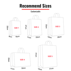 Bolsa de regalo de papel Kraft con asa, Impresión de logotipo personalizado, recuerdo al por mayor, tienda de comestibles, color blanco y marrón - Product Image 2