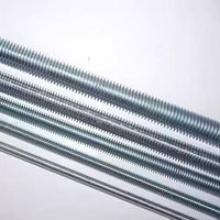 Vis à filetage intégral de qualité industrielle en acier au carbone, zinguées blanc, M6 à M24, 1m, 2m, 3m pour la réparation et la fabrication en atelier