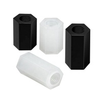 M2 M2.5 M3 M4 M5 M6 Fileté Hexagonal Plastique Noir Blanc Colonne PCB Couplage Hex Nylon Femelle à Femelle Entretoise Entretoise