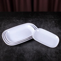 Assiette ovale en mélamine blanche vierge de 9 pouces, incassable, de qualité alimentaire, pour restaurant et usage commercial