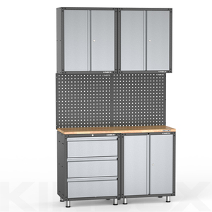 Kinbox 7 Pieces Metal Garage <b>Storage</b> and <b>Workshop</b> Cabinet System 20CM7 Garage <b>Storage</b> System - Product Image 2
