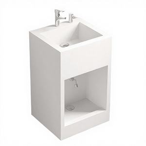 Nouveau design moderne, lavabo Wudu sur piétement en pierre frittée pour mosquée, lavabo de lavage des pieds pour la prière, robinet inclus, drain pour salle de bain d'hôtel - Product Image 4