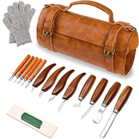 Ensemble d'outils de sculpture sur bois Peaktop Art Professional, comprenant des couteaux à sculpter, des ciseaux à bois, 20 outils de sculpture sur bois
