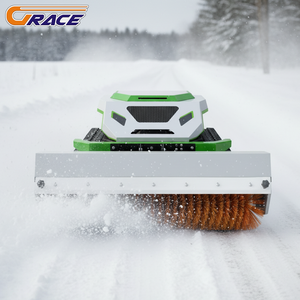 Voies en caoutchouc <span class=keywords><strong>pour</strong></span> l'agriculture tout terrain homologuées CE EPA Balayeuse à neige multifonctionnelle Télécommande Robot <span class=keywords><strong>Tondeuse</strong></span> à gazon - Product Image 3