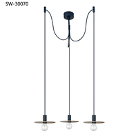 Luminaire suspendu vintage réglable en fer décoratif à plusieurs têtes en forme d'araignée pour salle à manger