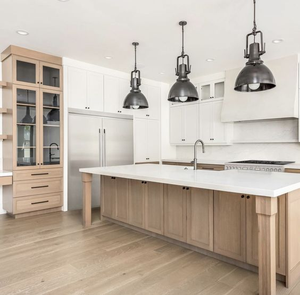 1601094584656 Armoire de cuisine en chêne blanc laqué sur mesure avec <span class=keywords><strong>colonne</strong></span> Roma - Product Image 1