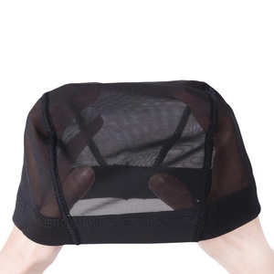 หมวกตาข่ายทรงโดมสำหรับทำวิกผม ยางยืดดีเยี่ยม หมวกตาข่ายทรงโดมขายส่ง หมวกถักตาข่าย วัสดุระบายอากาศ สีดำ สีเบจ - Product Image 3