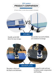 Pp Multifunctionele Werk Gevouwen Logistieke Oogst Draagbare Goederen Handkar <span class=keywords><strong>Trolley</strong></span> Voor Werkplaats Met Plastic Bakjes - Product Image 4