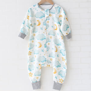 Sac de couchage en gaze de coton de bambou quatre saisons, sac de couchage à 4 couches pour bébé, couette anti-coup de pied, sac de couchage à manches longues pour bébé - Product Image 6