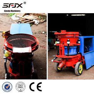 Máquina de Hormigón Proyectado Roja y Azul con Bomba 380V de Fácil Mantenimiento para Pulverización de Hormigón en Túneles - Product Image 3