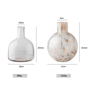 Arrangement floral en verre Vase Home Decor Bocaux en verre élégants à col étroit pour accents de centre de table - Product Image 3
