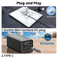 Câble d'extension satellite tressé étanche en PVC avec prise d'alimentation USB Type-C DC 5521 pour utilisation informatique et réseau Starlink