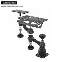 Support d'électronique marine triple écran 12 pouces, support de moniteur réglable en aluminium, rotation à 360°, compatible Garmin
