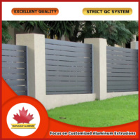 Clôture à lamelles de sécurité en aluminium à revêtement en poudre pour décoration de jardin personnalisée